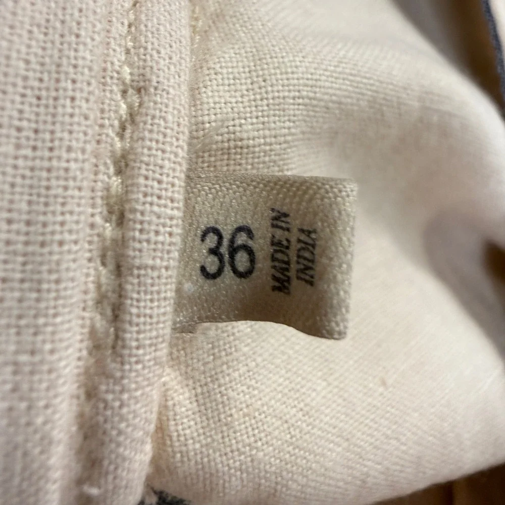 Faherty Malibu Size 36 Linen Cotton Blend‎ Flat Front Shorts Cream
